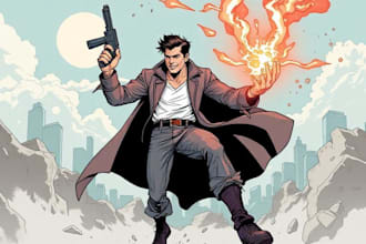 comic book illustration with comic book illustrator