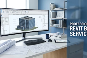 create architectural bim model, revit drafting, and construction documentation