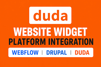 do duda website widget platform integration webflow, drupal
