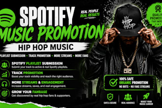 do spotify music promotion hip hop music, playlist submission track promotion