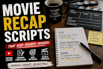 write engaging movie recap scripts for youtube