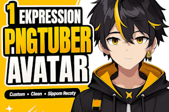 create a custom pngtuber avatar with expressive emotions for streaming