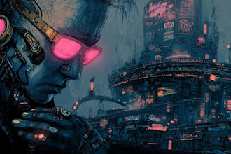 design science fiction city, cyberpunk concept art