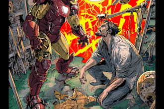 draw manga comic book pages and graphic novel illustration