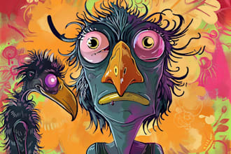 draw cartoon style illustration