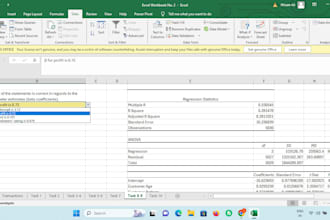 do microsoft excel assignments, projects and tasks