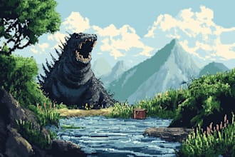 create pixel art game backgrounds and environments