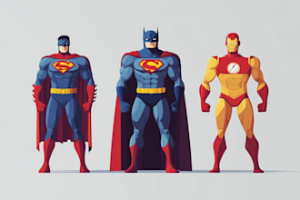 draw superhero character for comics
