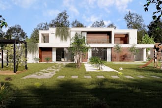 create photorealistic exterior architectural visualization