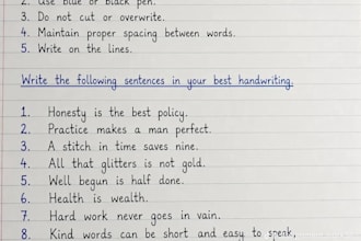 do handwriting notes and assignments in neat handwriting