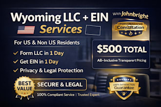 register wyoming llc and ein for US and non US residents