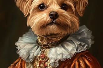 paint a custom pet portrait so perfect