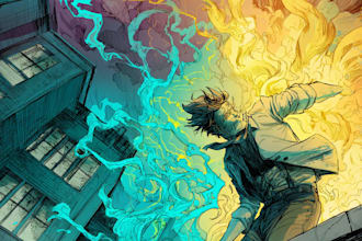 comic book illustration with comic book illustrator