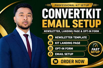 design converkit newsletter template kit landing page optin form email setup