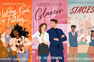 design illustrative contemporary romance book cover for ingramspark amazon kdp
