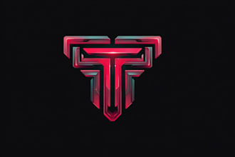 illustrate futuristic cyberpunk style or mecha logo for you