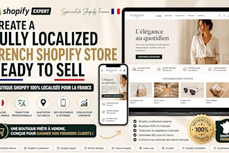 create a fully localized french shopify store ready to sell