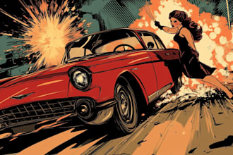 comic book illustration with comic book illustrator