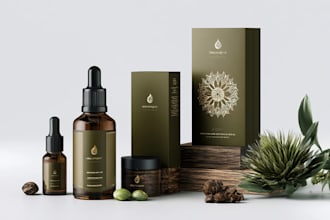 design product packaging, label design and custom