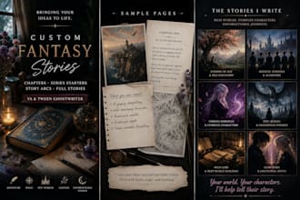 write a custom tween or teen fantasy novel