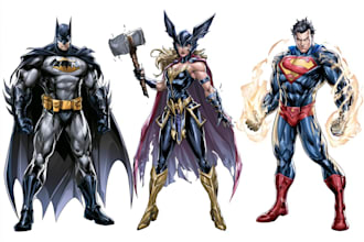superhero comic book art and illustration