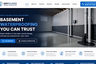 design wix basement waterproofing website foundation repair drainage website