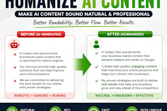 humanize ai content for SEO websites