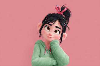 make an cartoon into disney cartoon portrait