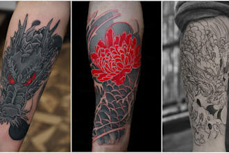 make a traditional japanese irezumi tattoo