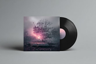 design album cover or music cover artwork
