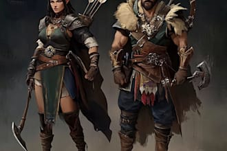 draw fantasy art and concept art illustration