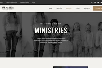 design church website, ministry website and charity church lead website