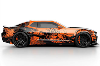 make wrap design for car, van or pickup
