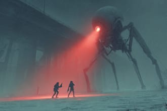 do sci fi horror and fantasy scene concept art illustrations