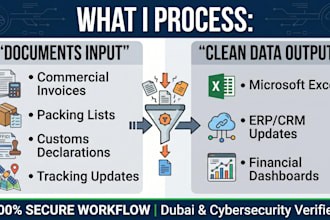 manage logistics data entry and freight invoices