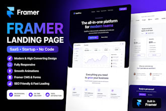 framer website design no code landing page saas website expert responsive web