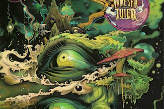 do amazing art of stoner, psychedelic, weed, metal cover
