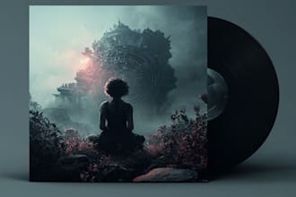 design creative music album cover art or music song artwork