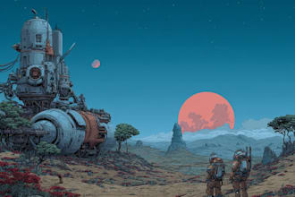 draw sci fi illustration and sci fi art