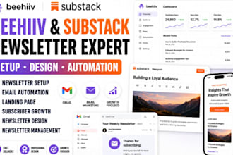 design manage substack beehiiv email newsletter setup substack page for growth
