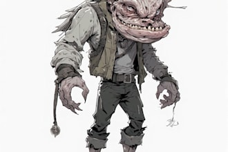 create haunting horror and monster character design