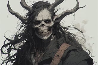 create haunting horror and monster character design