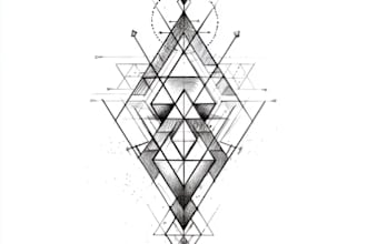 create a geometric tattoo design
