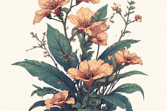 design elegant botanical illustrations for your prints