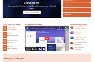 build company sharepoint site, marketing hub design, multi brand solution pages