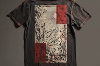 design custom retro vintage graphic and typography tshirt