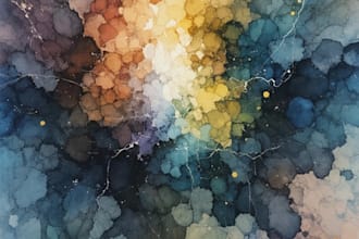 make abstract painting art or color abstract portrait