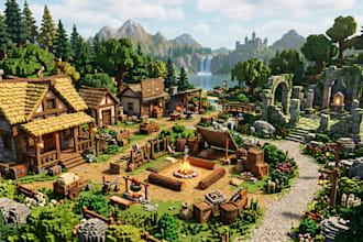 create low poly voxel game assets blockbench models for hytale