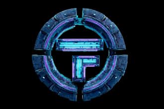 design futuristic cyberpunk logo or typography for you