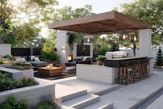 do landscape design hardscape outdoor kitchen pergola as a landscape architect